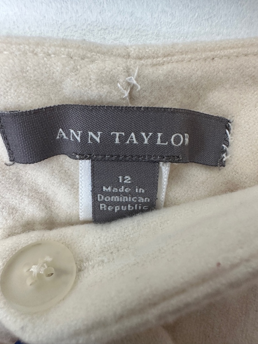 Ann Taylor Wide-Leg Wool Trousers in Light Beige - Picture 9 of 10